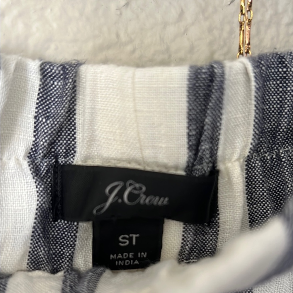 J. Crew Blue and White Striped Pencil Skirt Small Tall ST - Picture 2 of 3